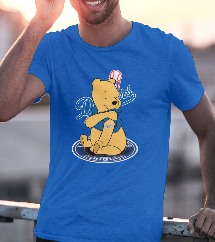 Dodgers Baseball Winnie The Pooh Los Angeles Dodgers T-Shirt
