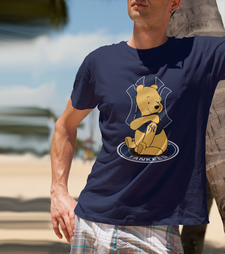 New York Yankees Winnie The Pooh Yankees Logo T-Shirt