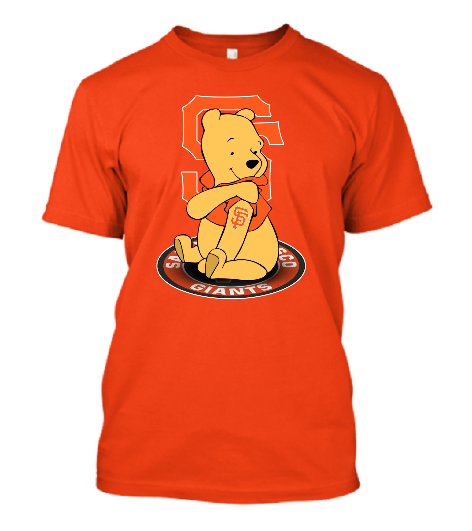 San Francisco Giants Winnie The Pooh Sitting With SF T-Shirt