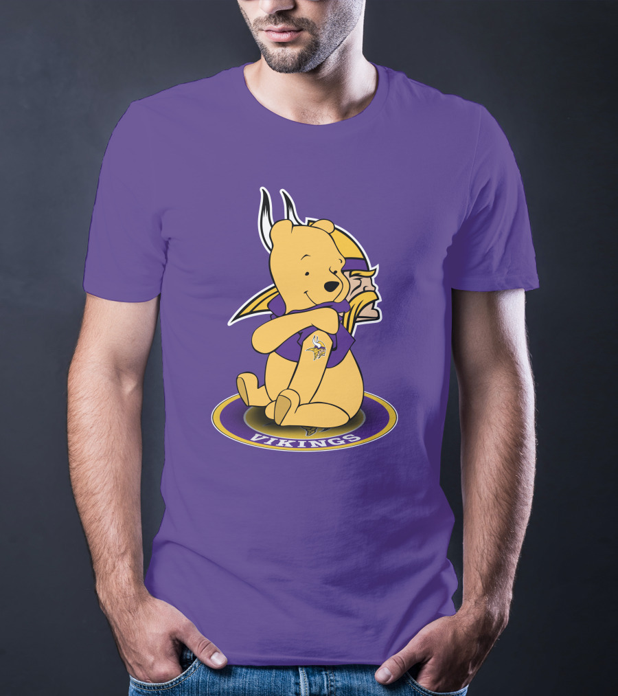 Winnie The Pooh Minnesota Vikings Crossover Fans T-Shirt