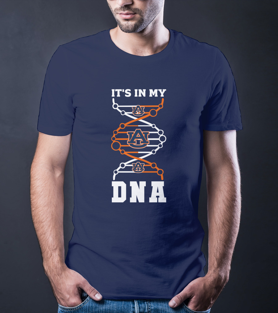 Auburn Tigers It's In My DNA Auburn University Logo DNA Strand T-Shirt