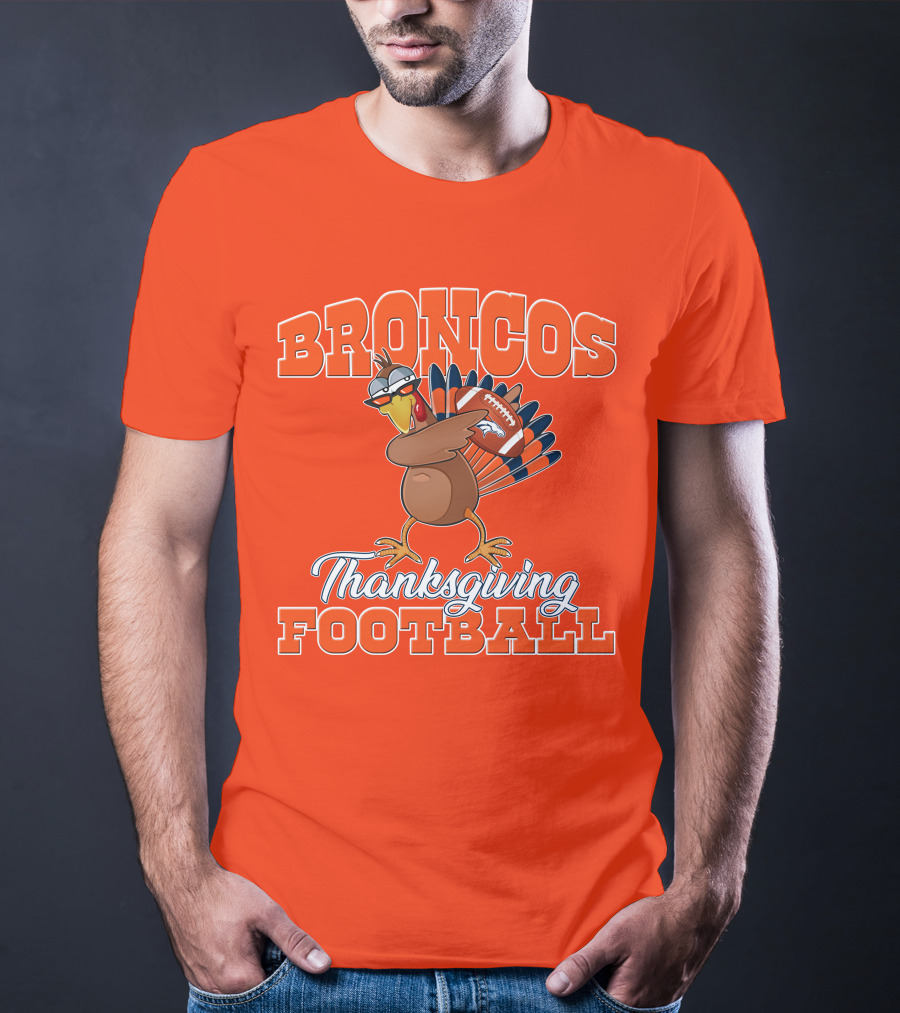 Broncos Thanksgiving Football Turkey T-Shirt