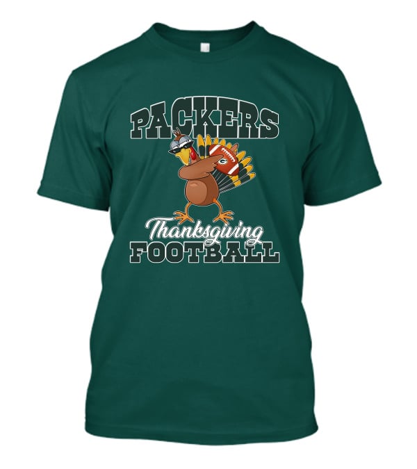 Packers Thanksgiving Football Turkey With Sunglasses T-Shirt