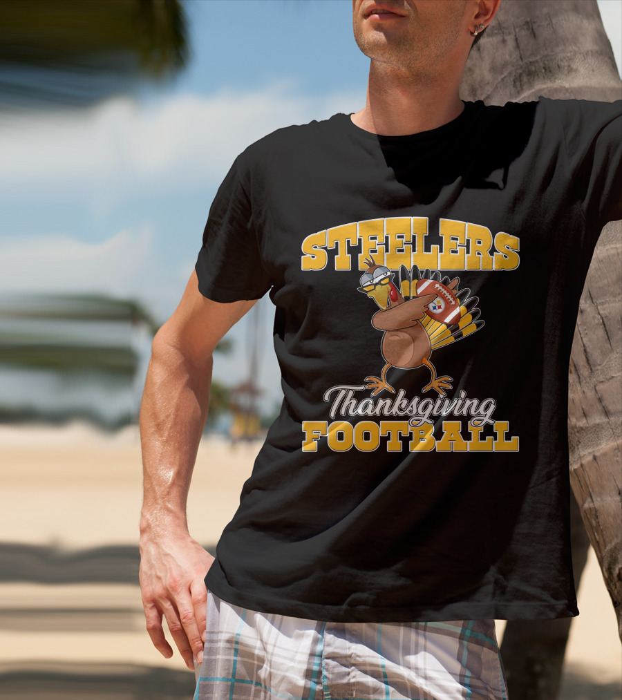 Steelers Thanksgiving Football Turkey T-Shirt