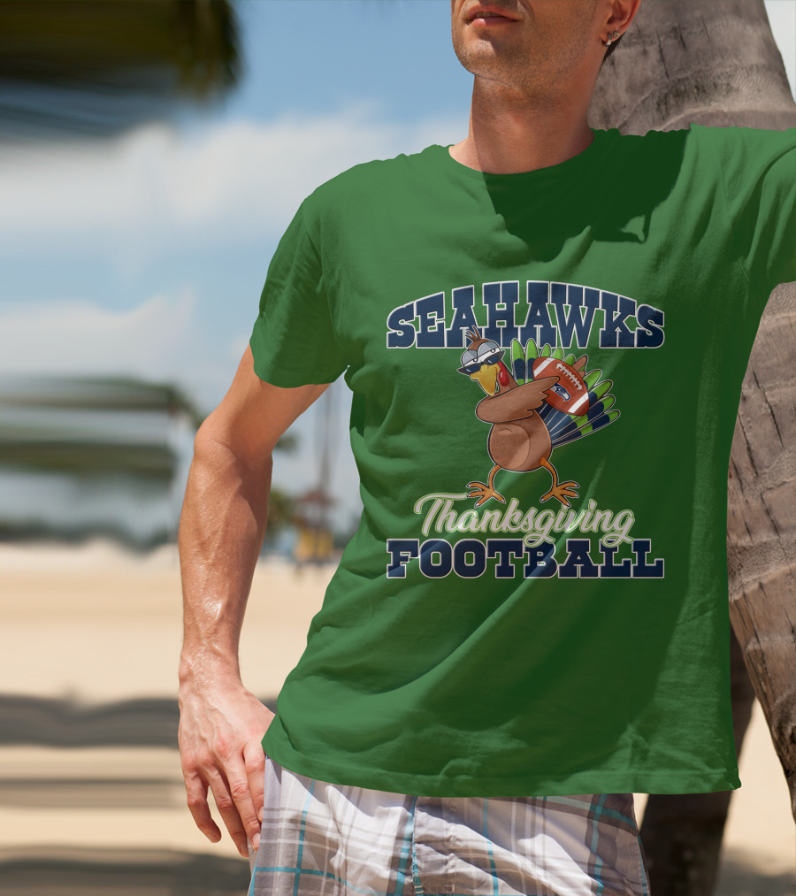 Seahawks Thanksgiving Football Turkey T-Shirt