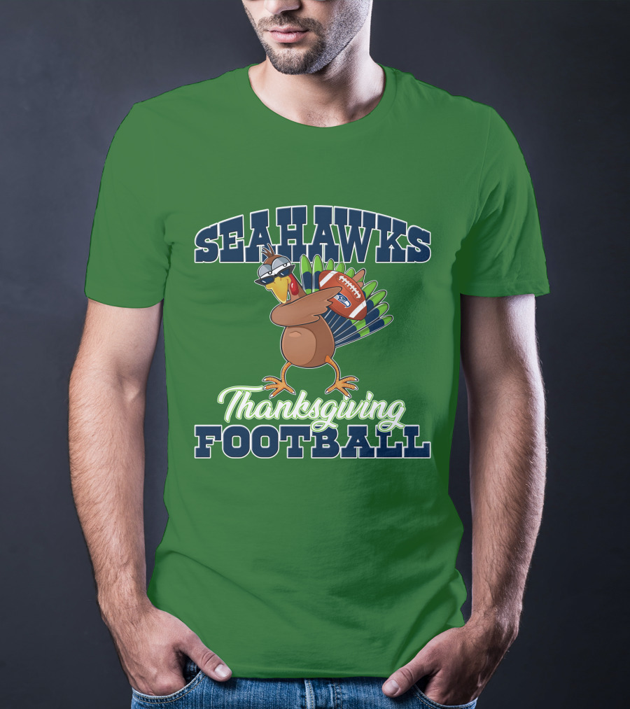 Seahawks Thanksgiving Football Turkey T-Shirt