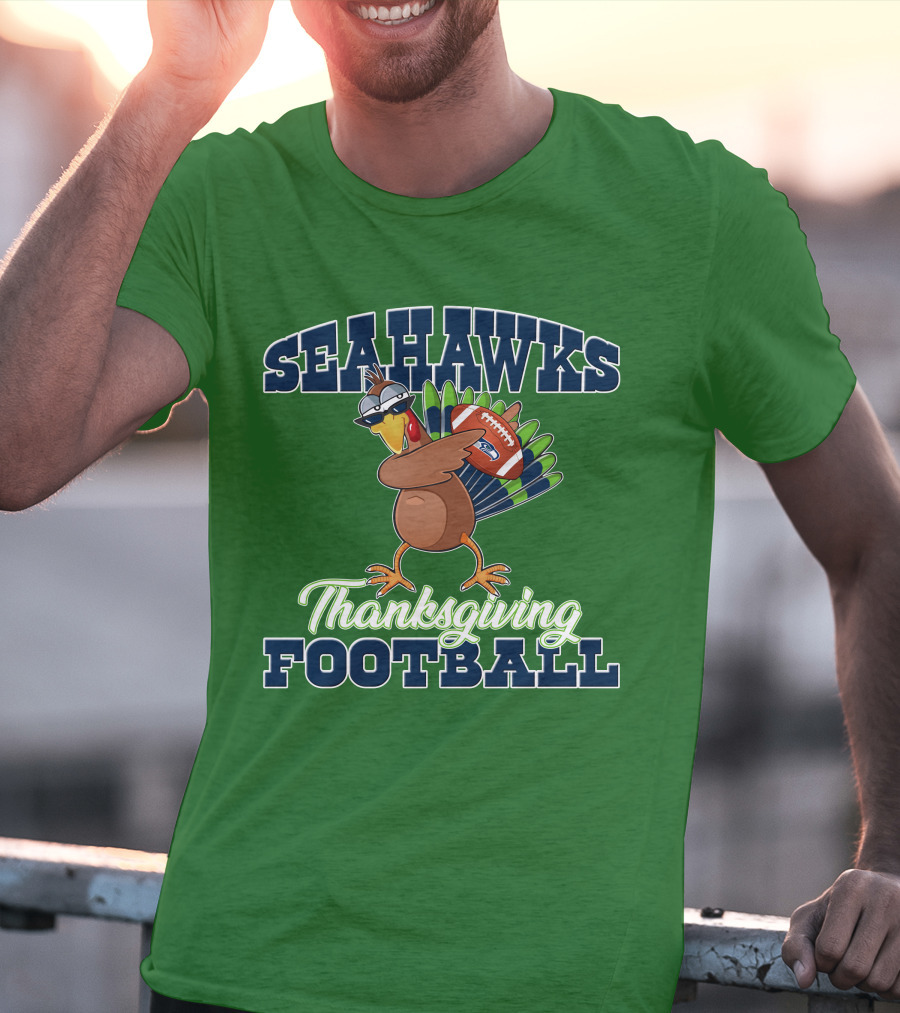 Seahawks Thanksgiving Football Turkey T-Shirt