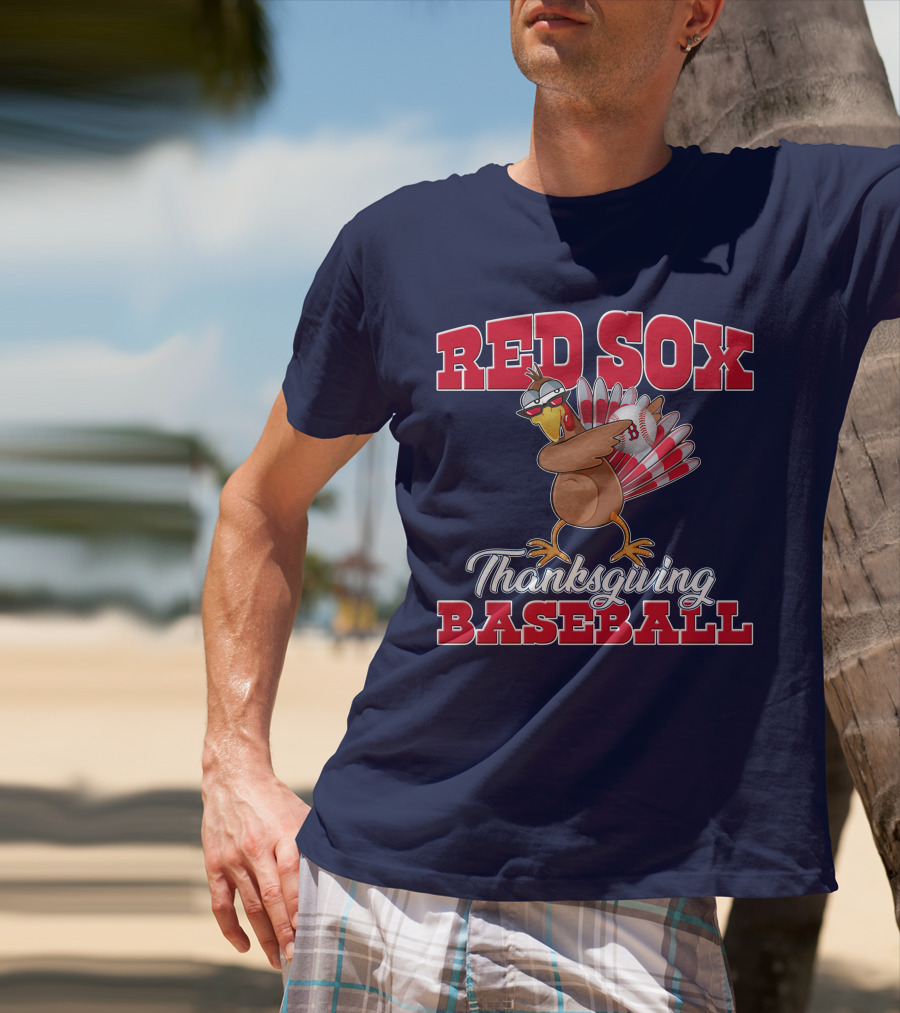 Red Sox Thanksgiving Baseball Turkey T-Shirt