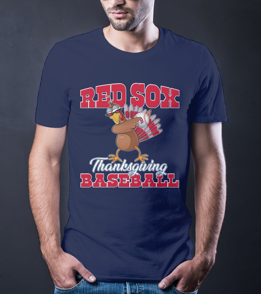 Red Sox Thanksgiving Baseball Turkey T-Shirt