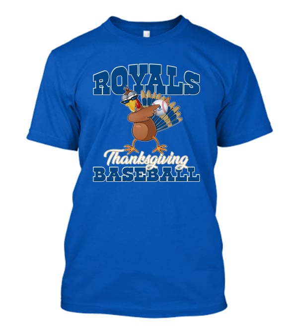 Royals Thanksgiving Baseball Turkey T-Shirt