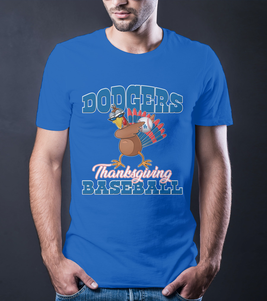 Dodgers Thanksgiving Baseball T-Shirt