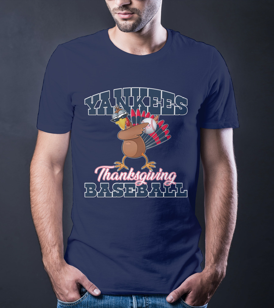 Yankees Thanksgiving Baseball Turkey T-Shirt