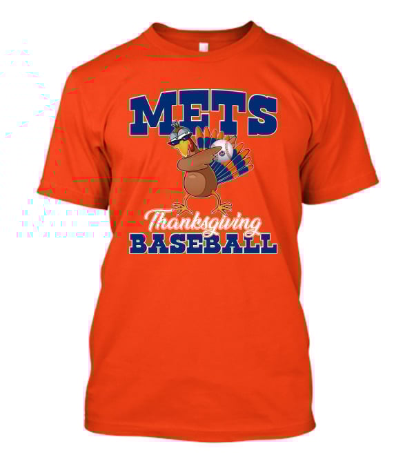Mets Thanksgiving Baseball Turkey T-Shirt