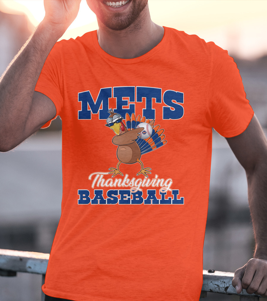 Mets Thanksgiving Baseball Turkey T-Shirt