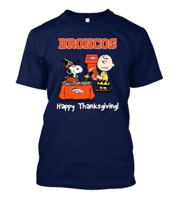 Broncos Snoopy Charlie Brown Thanksgiving T-Shirt
