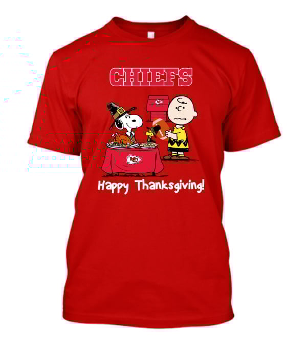 Chiefs Snoopy Charlie Brown Thanksgiving Kansas City Football T-Shirt