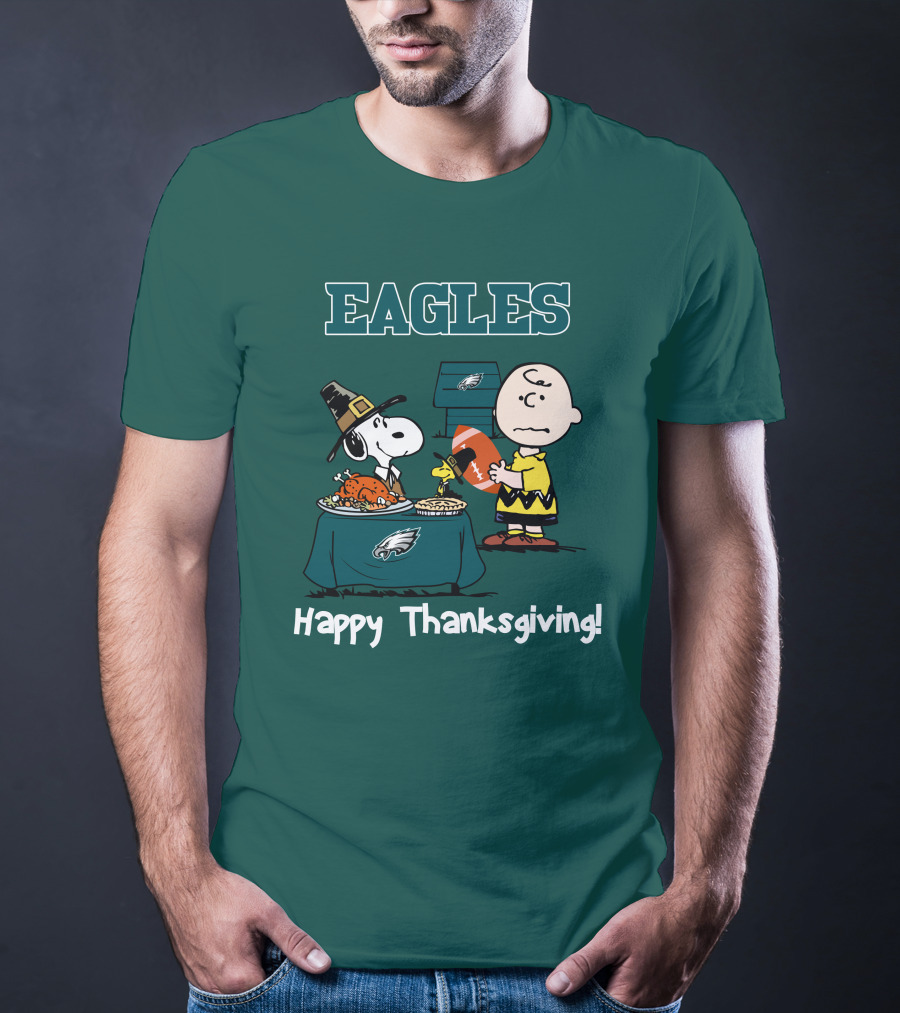 Eagles Snoopy Thanksgiving Football Peanuts Philadelphia T-Shirt