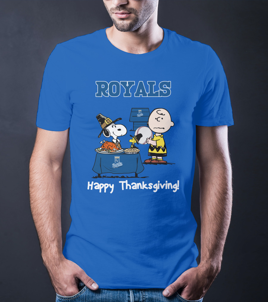 Royals Snoopy Charlie Brown Happy Thanksgiving T-Shirt