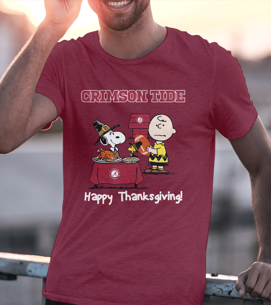 Crimson Tide Snoopy And Charlie Brown Thanksgiving T-Shirt