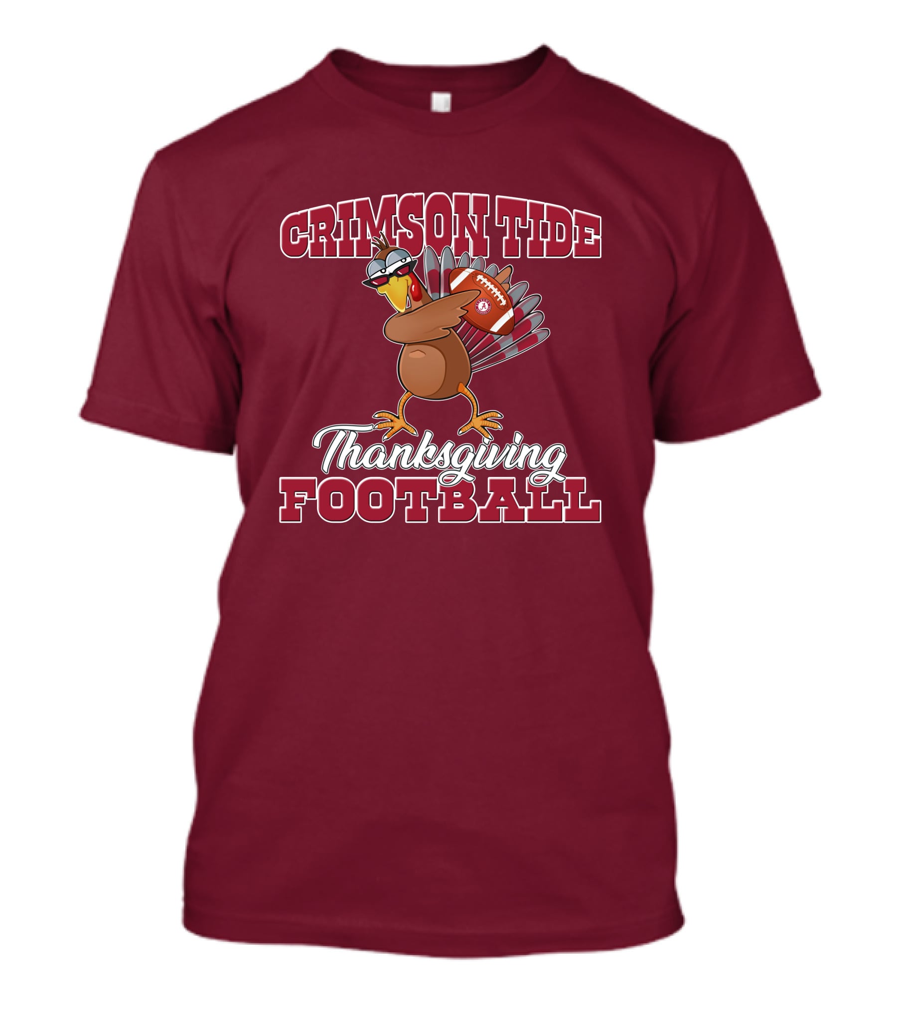 Crimson Tide Thanksgiving Football Turkey T-Shirt
