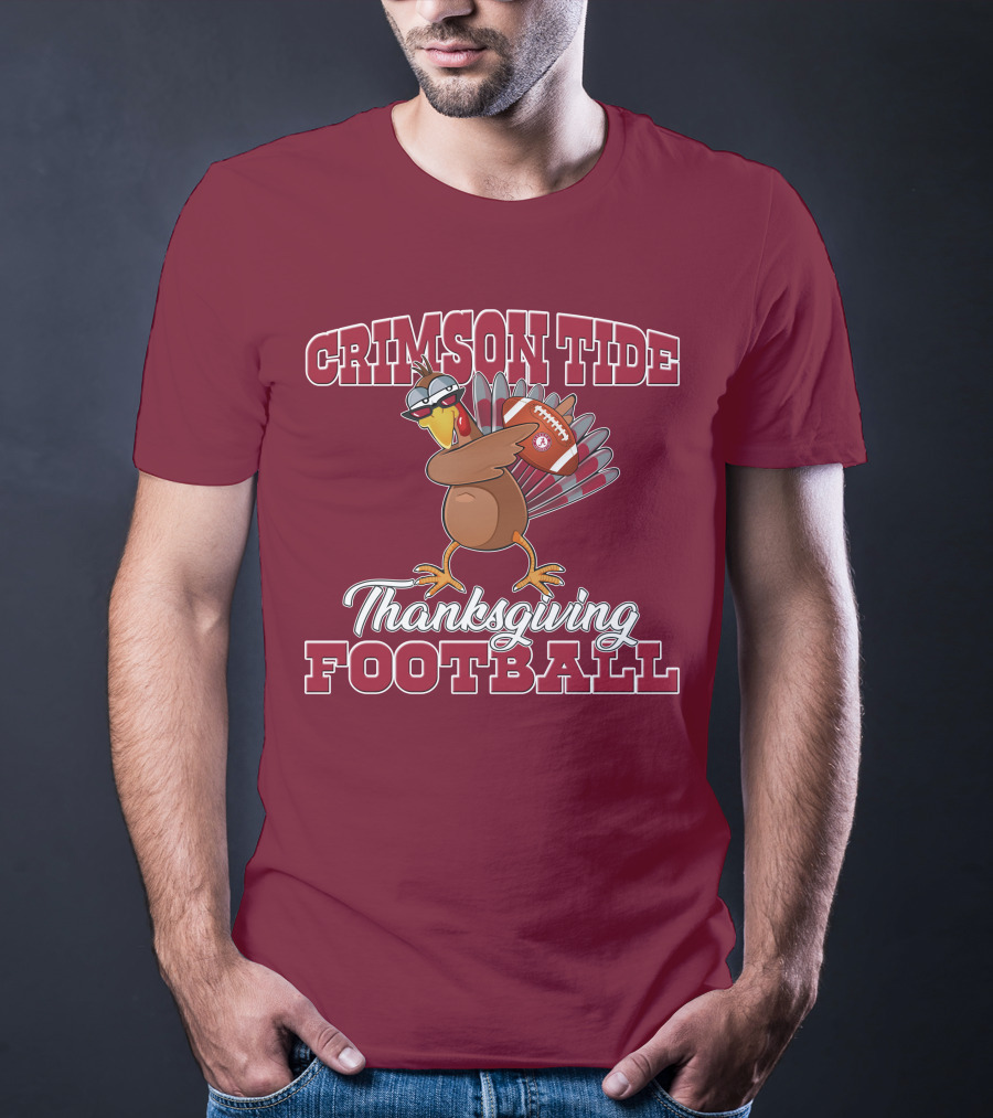 Crimson Tide Thanksgiving Football Turkey T-Shirt