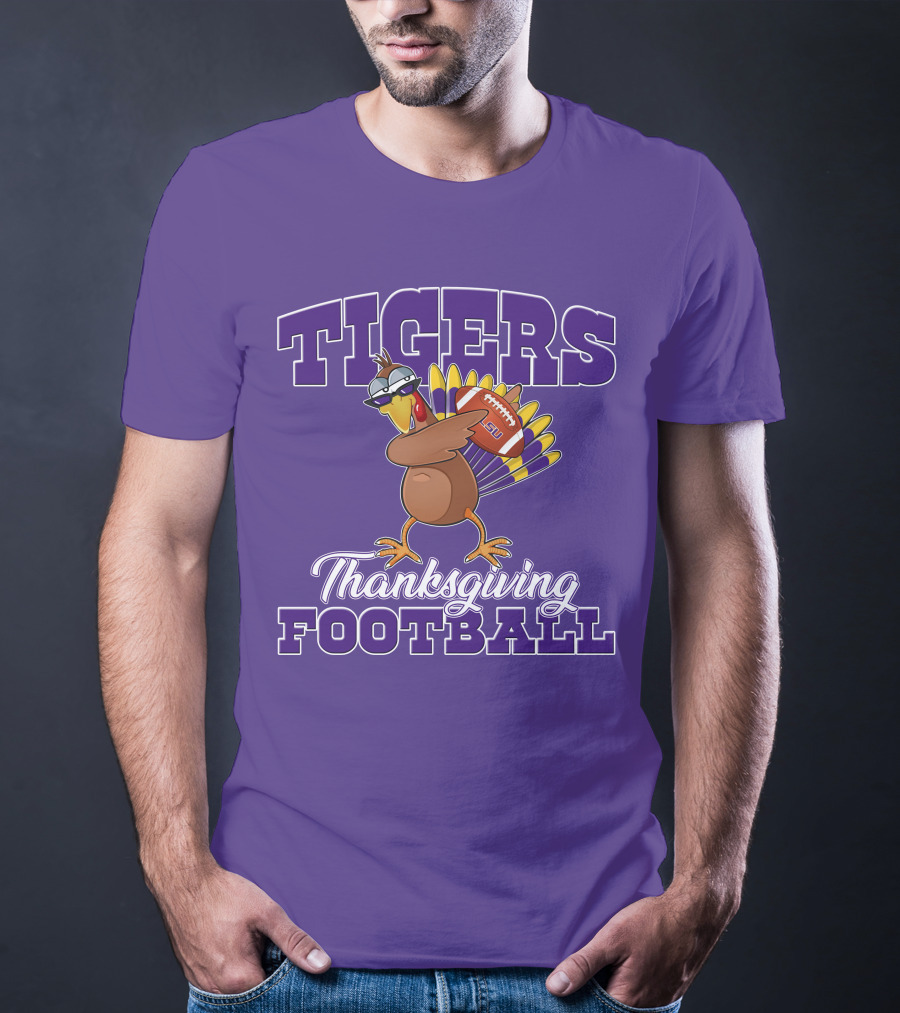 Tigers Thanksgiving Football LSU Turkey T-Shirt