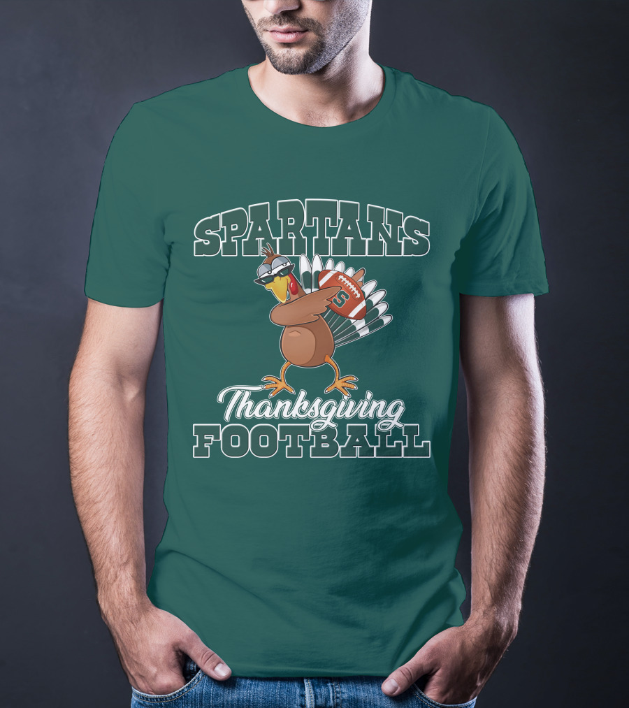 Spartans Thanksgiving Football Turkey Michigan State T-Shirt