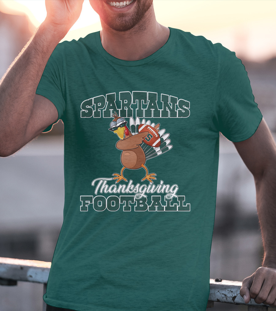 Spartans Thanksgiving Football Turkey Michigan State T-Shirt