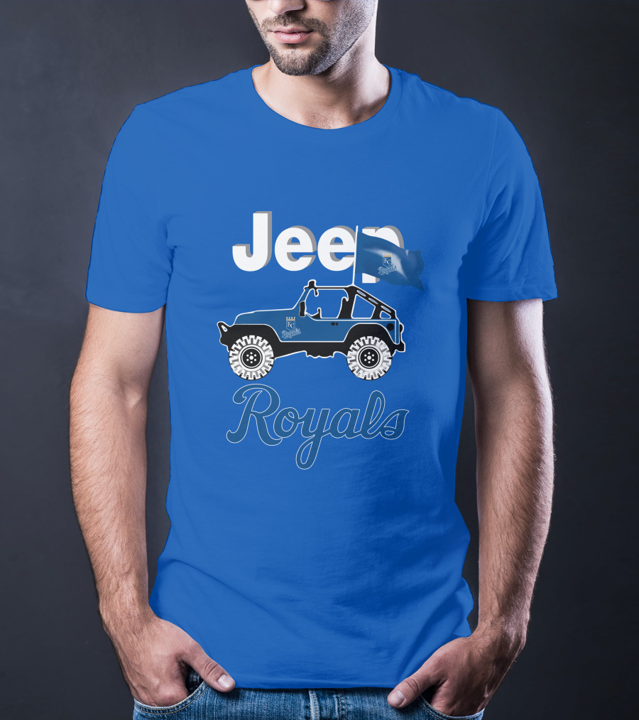 Jeep Kansas City Royals Blue Flag Adventure T-Shirt