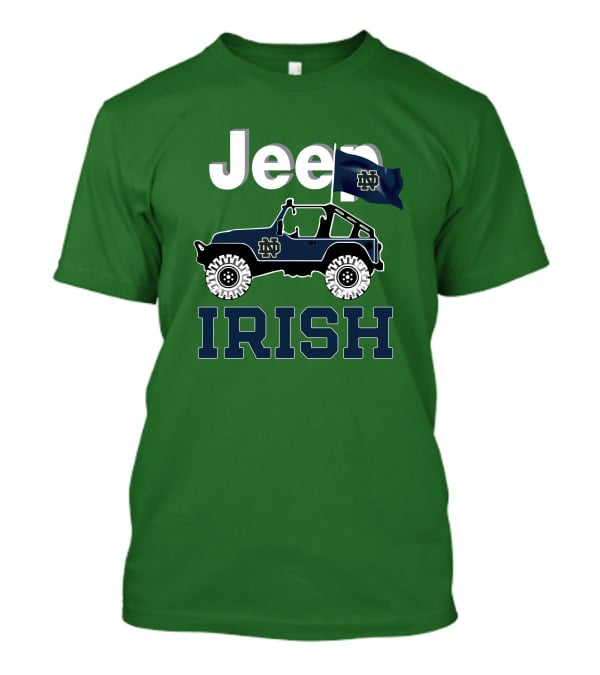 Jeep Notre Dame Fighting Irish Flag T-Shirt