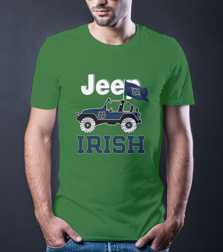 Jeep Notre Dame Fighting Irish Flag T-Shirt