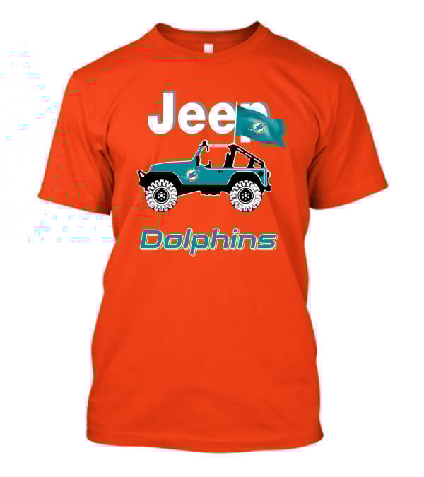 Jeep Dolphins Miami Flag Adventure T-Shirt
