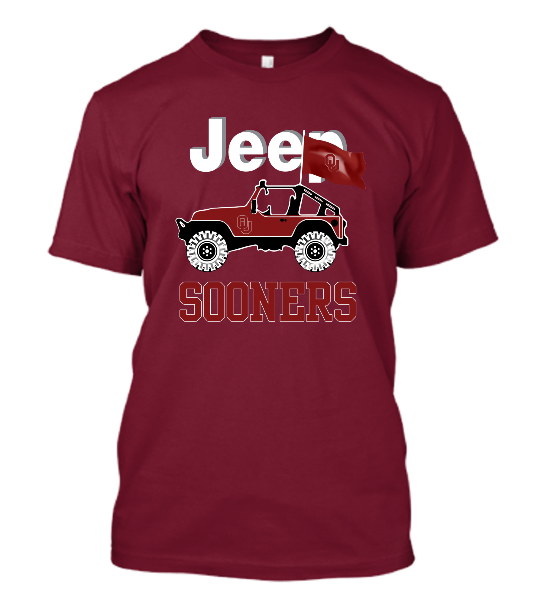 Jeep Sooners Ou Flag T-Shirt