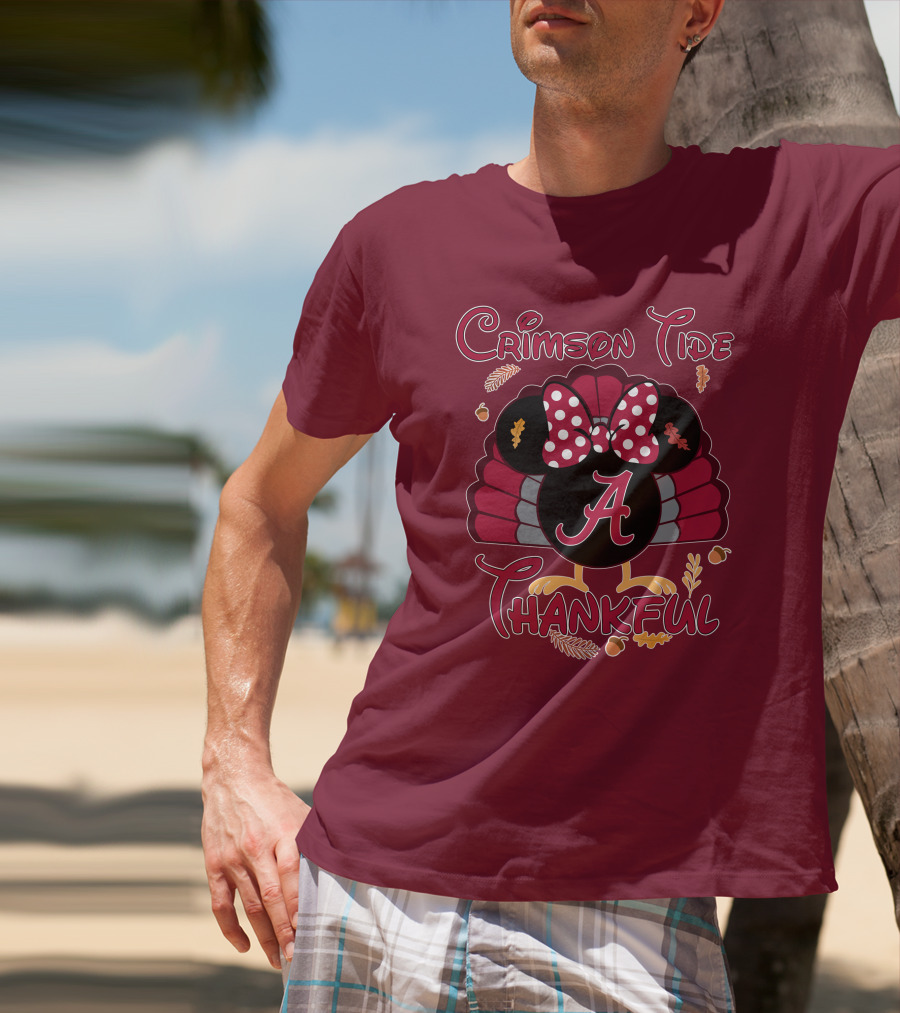 Crimson Tide Thankful Turkey Minnie A T-Shirt