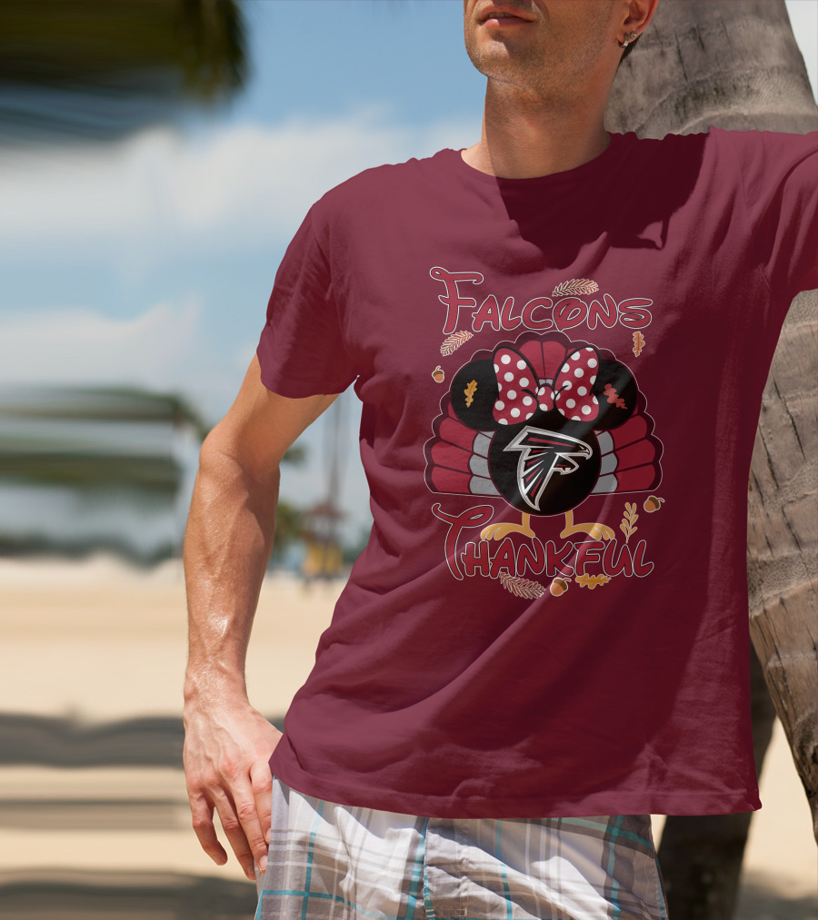 Falcons Thankful Minnie Thanksgiving Atlanta T-Shirt