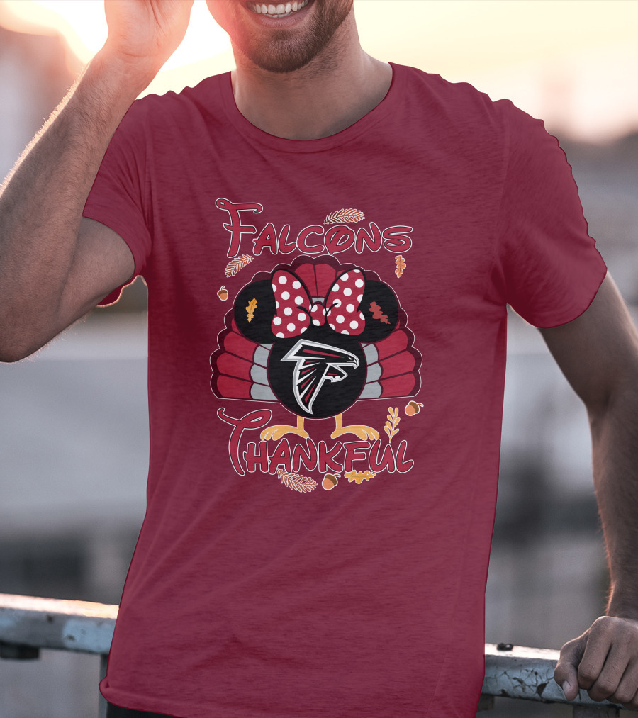 Falcons Thankful Minnie Thanksgiving Atlanta T-Shirt