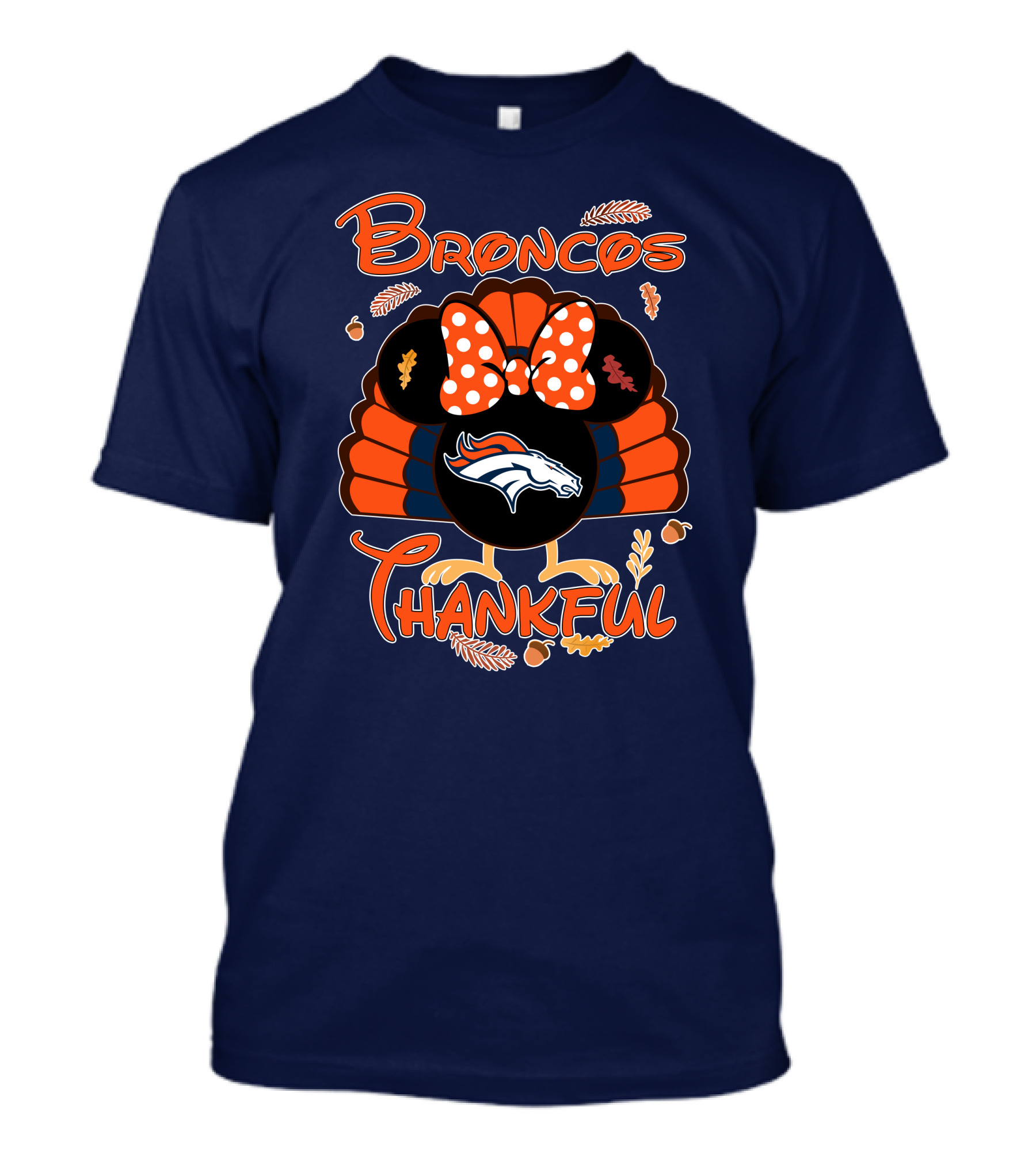 Broncos Thankful Denver Minnie Thanksgiving T-Shirt