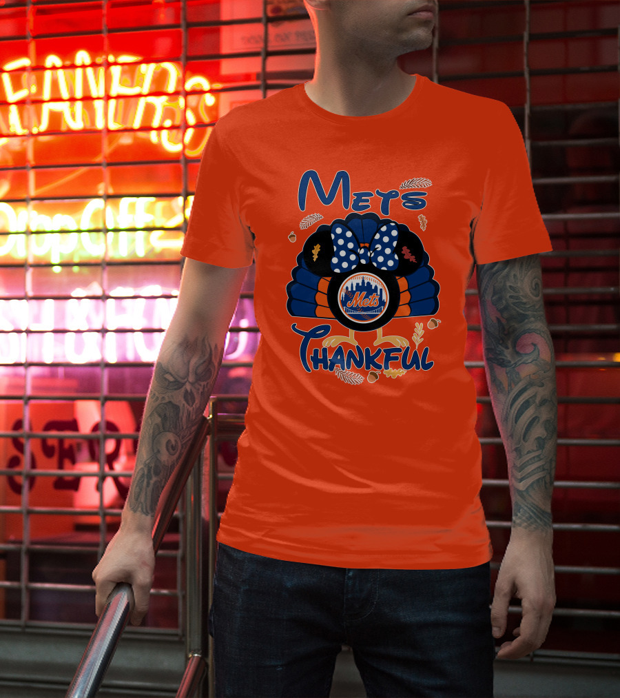 Mets Thankful Thanksgiving Minnie T-Shirt