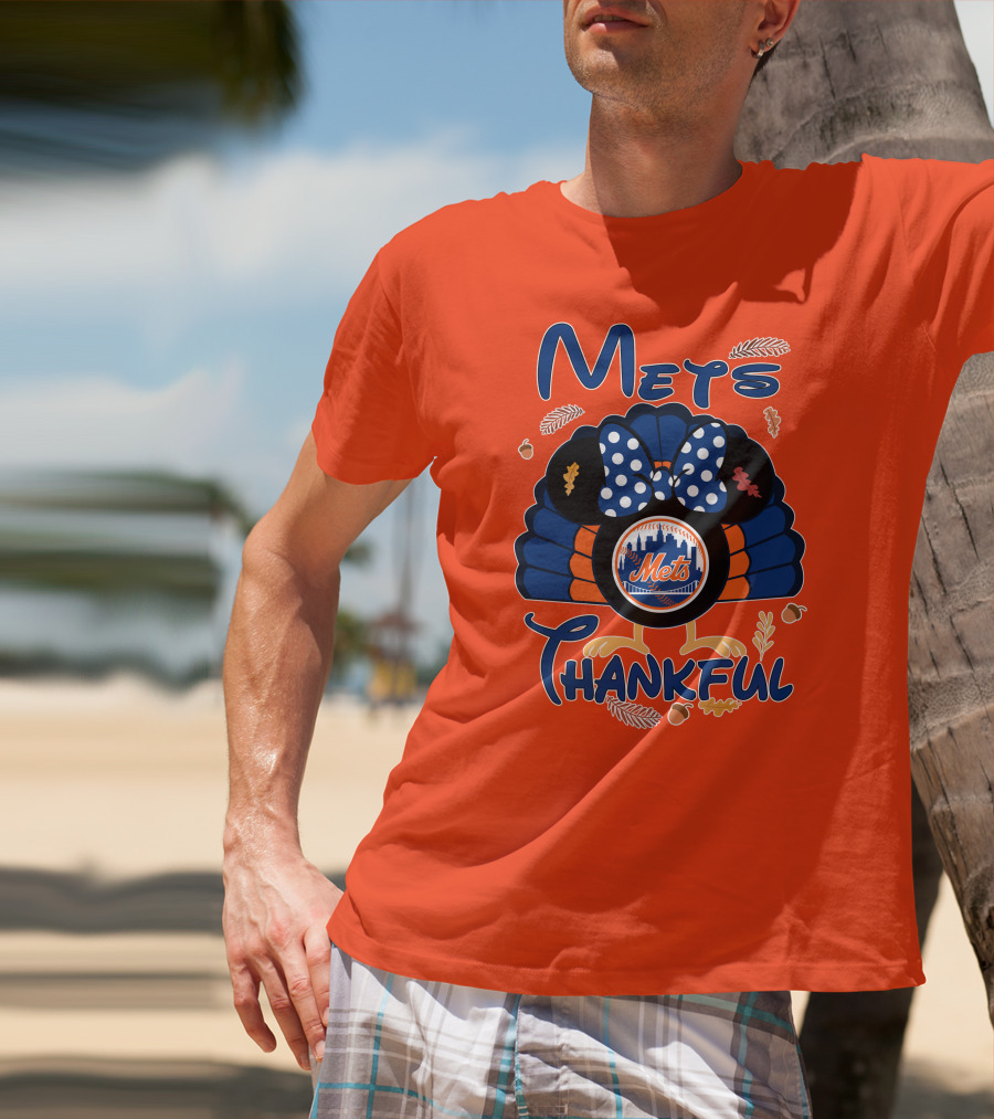 Mets Thankful Thanksgiving Minnie T-Shirt