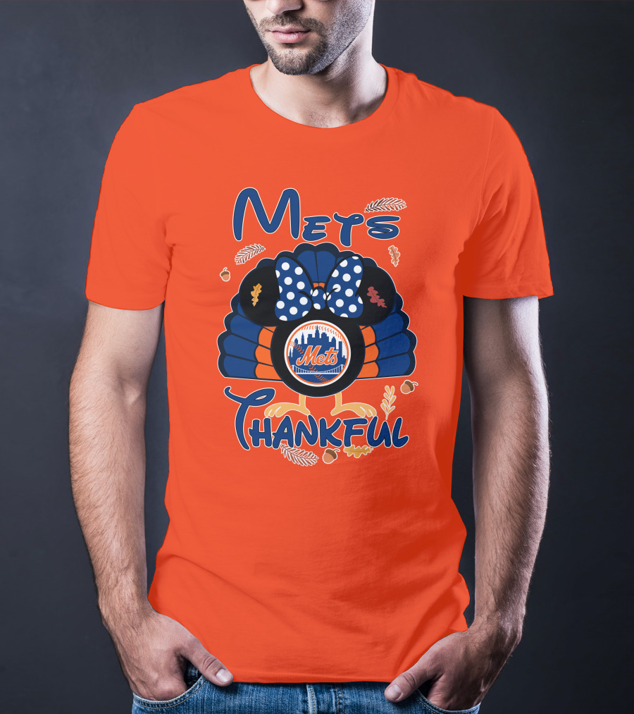 Mets Thankful Thanksgiving Minnie T-Shirt