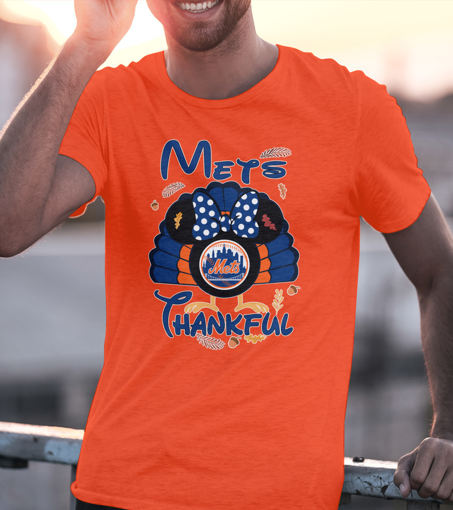 Mets Thankful Thanksgiving Minnie T-Shirt