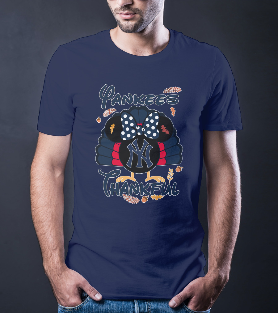 Yankees Thankful Minnie Thanksgiving T-Shirt
