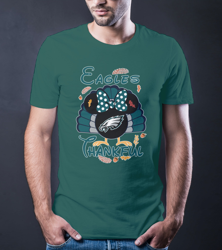 Eagles Thankful Philadelphia Minnie Thanksgiving T-Shirt