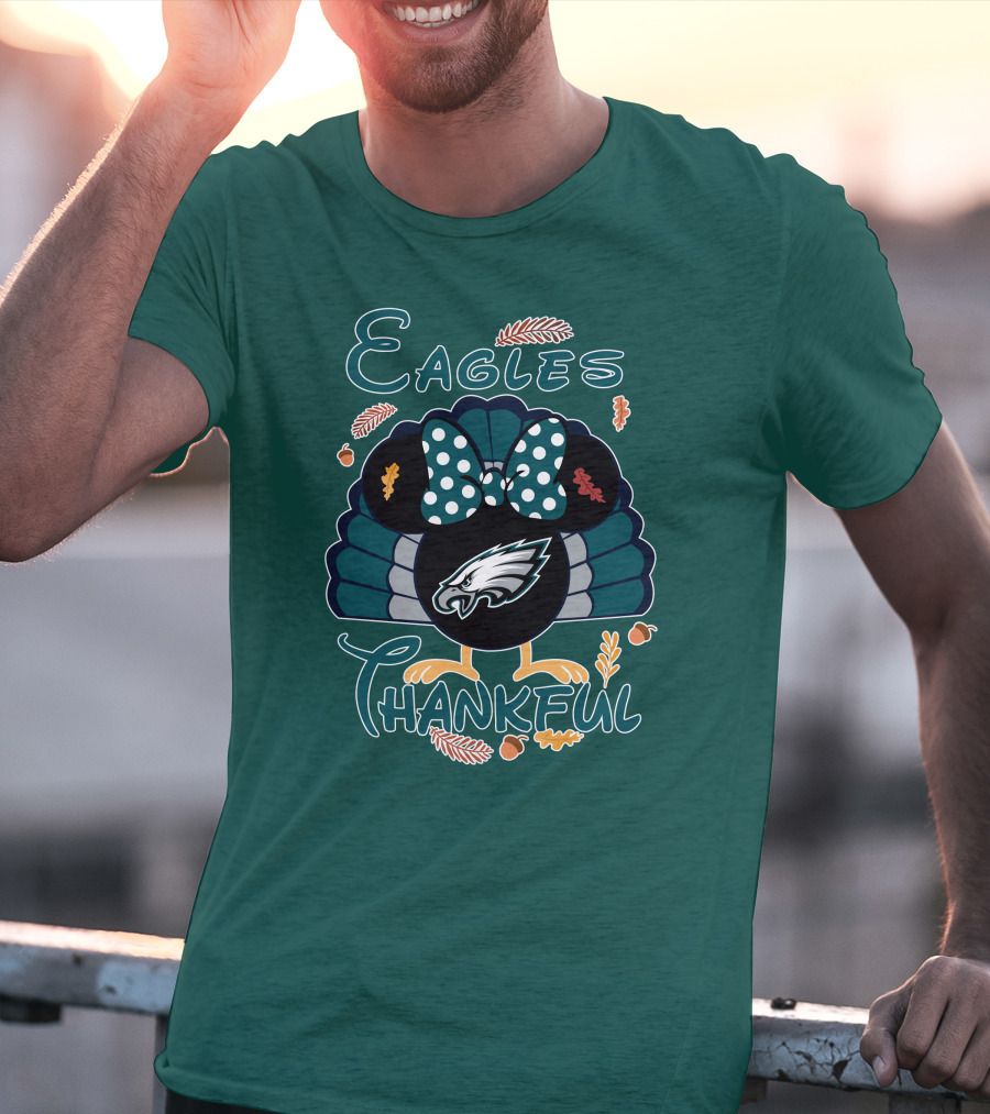 Eagles Thankful Philadelphia Minnie Thanksgiving T-Shirt
