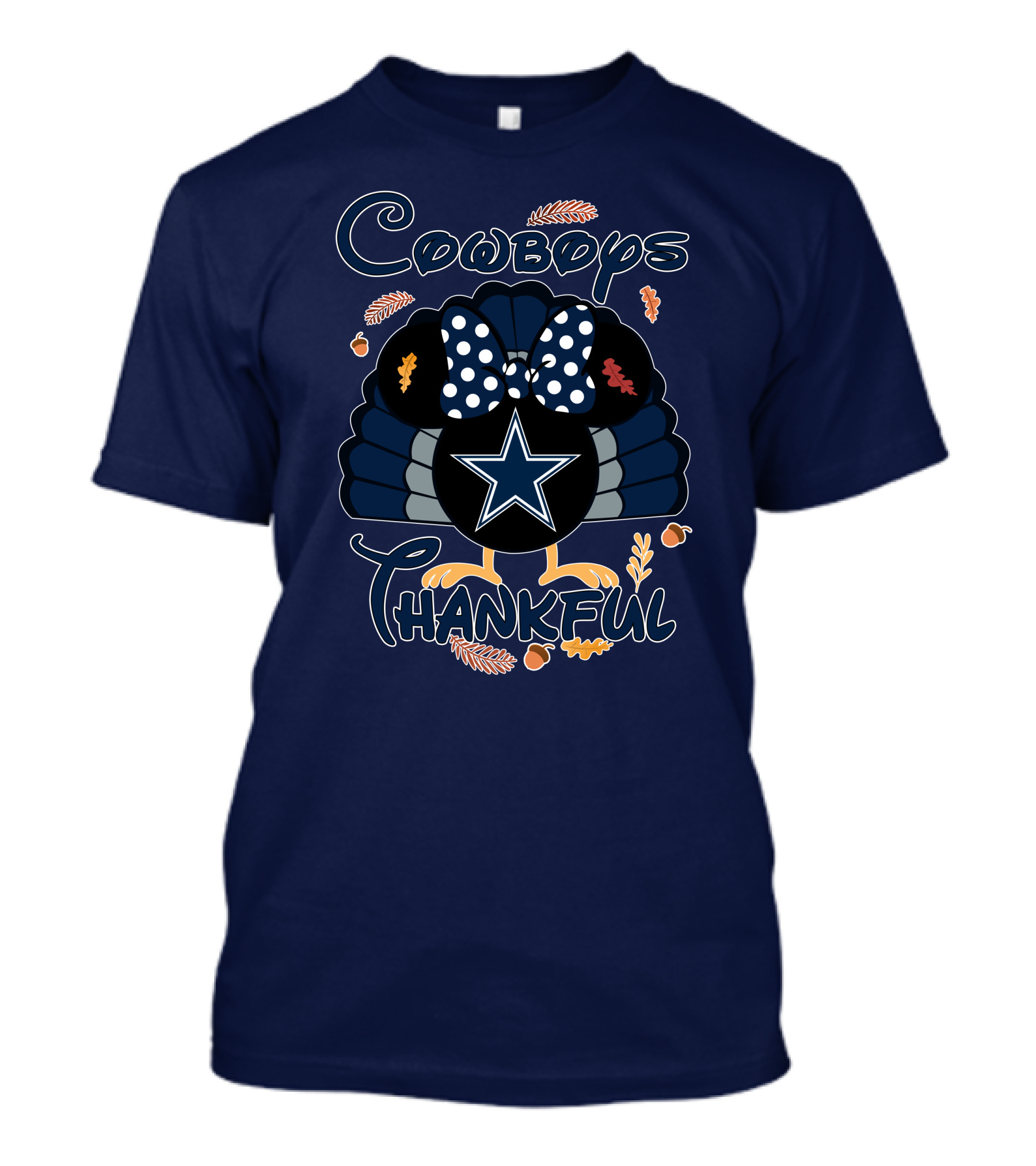 Cowboys Thankful Minnie Turkey Dallas Thanksgiving T-Shirt