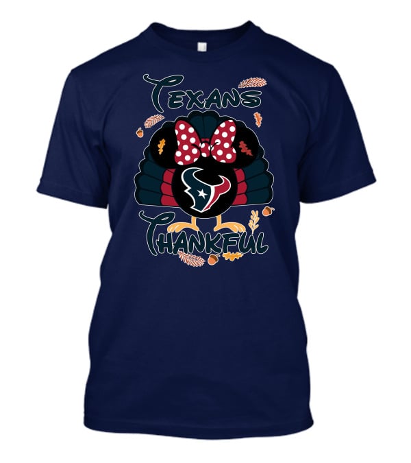 Texans Thankful Minnie Thanksgiving Turkey T-Shirt