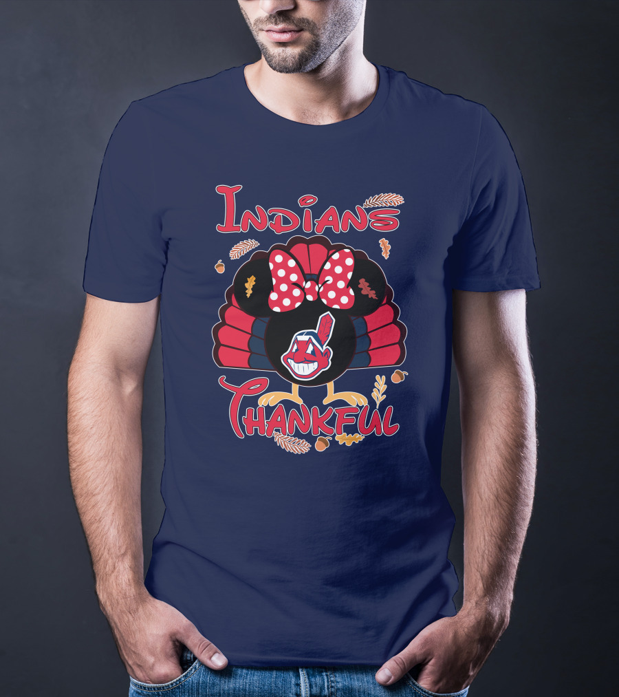 Indians Thankful Minnie Thanksgiving T-Shirt