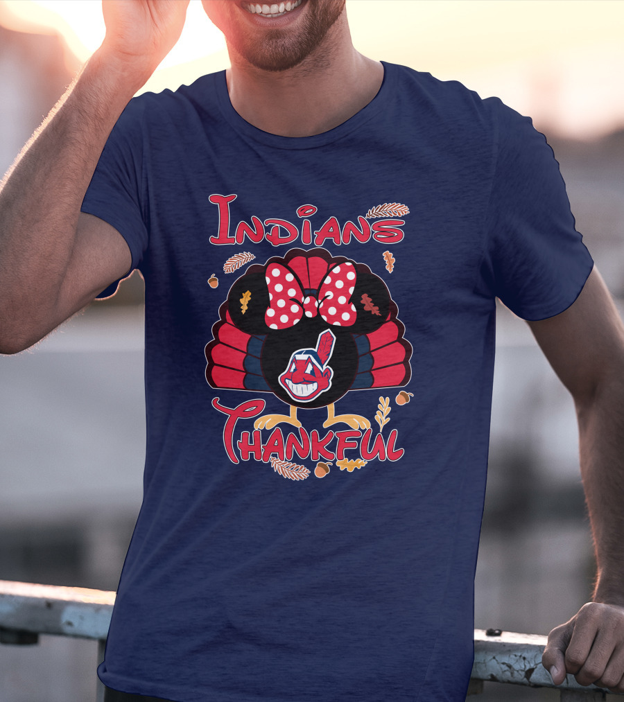 Indians Thankful Minnie Thanksgiving T-Shirt