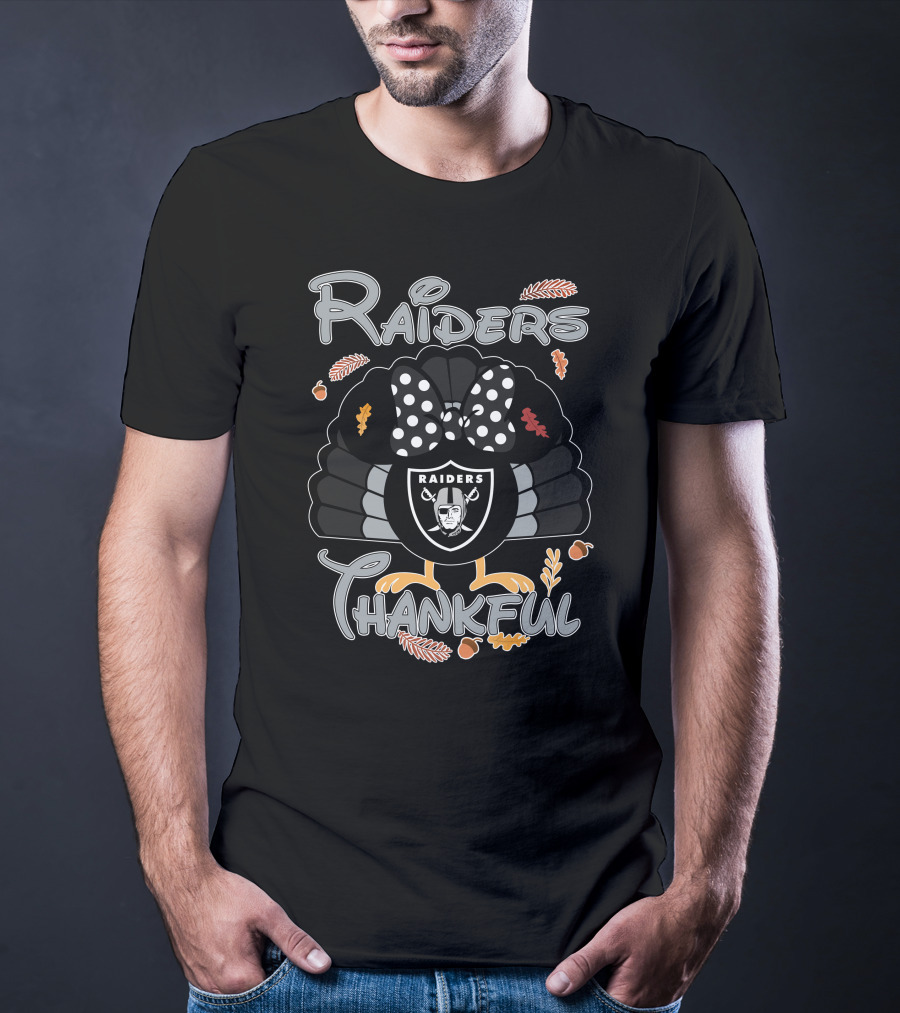 Raiders Thankful Minnie Thanksgiving T-Shirt