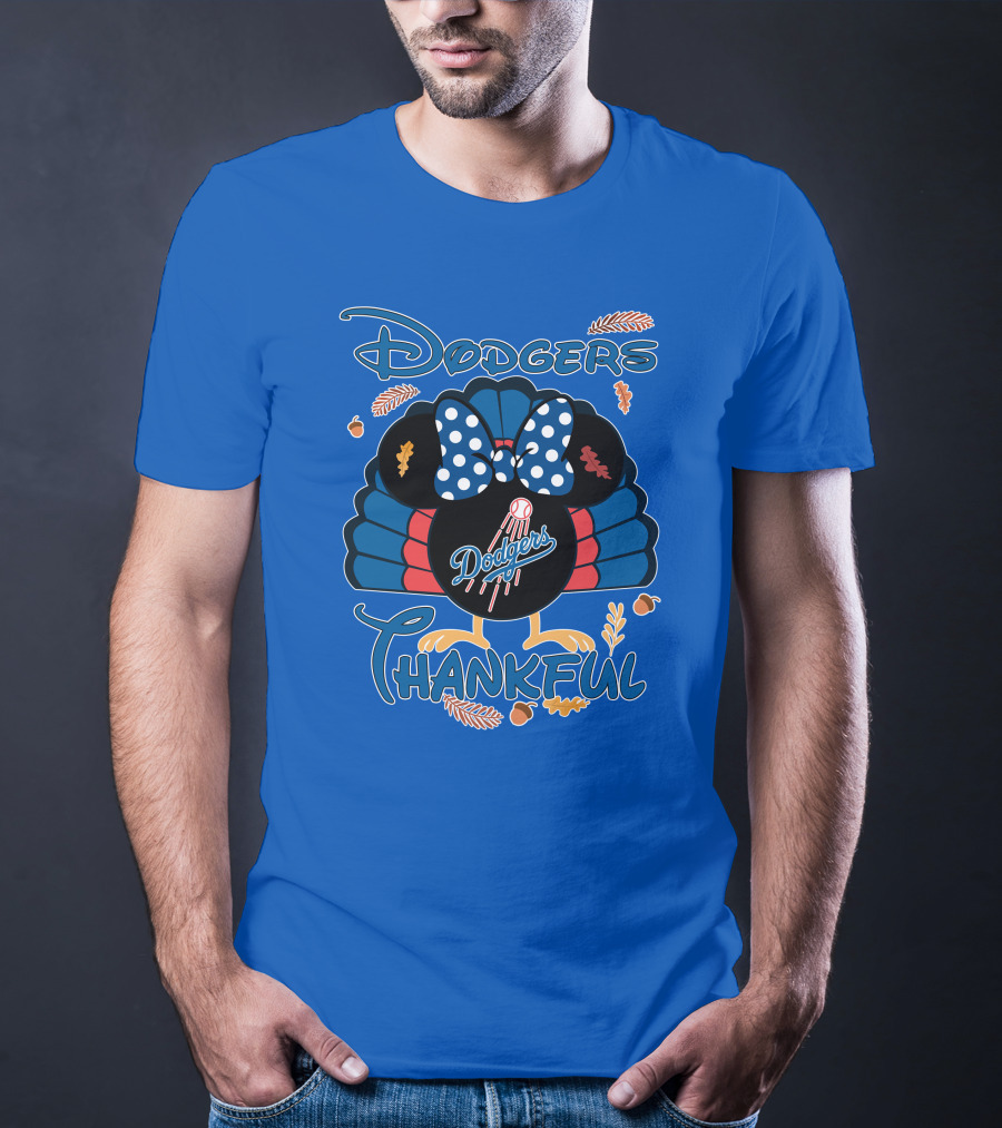 Dodgers Thankful Minnie Thanksgiving T-Shirt